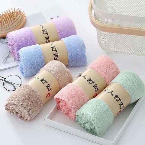 Set 5 khăn mặt lông cừu xuất Hàn