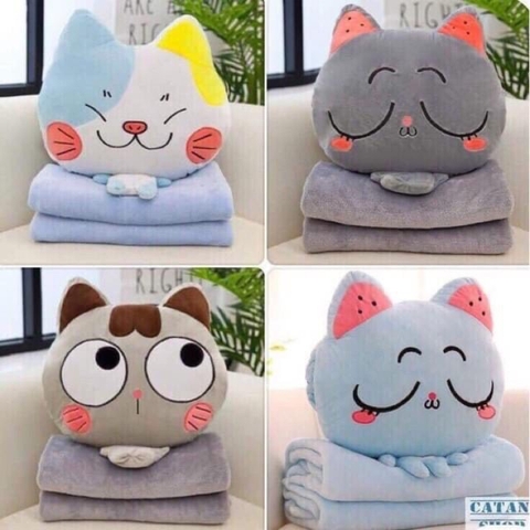 Bộ chăn gối hình thú 3in1 siêu cute