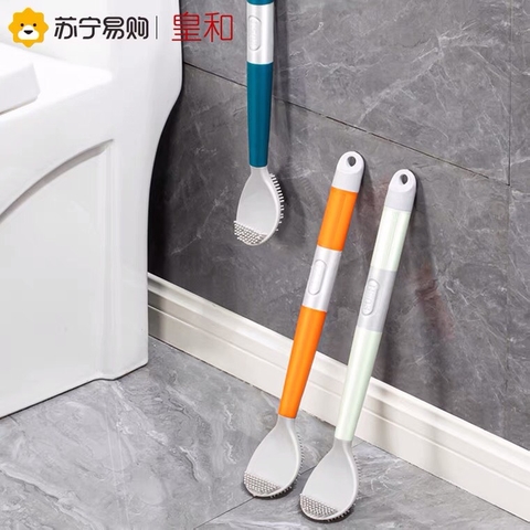 Chổi cọ toilet silicon có bình chứa xà phòng