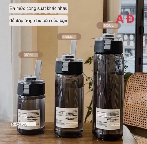 Set 3 bình nước 350ml, 550ml và 800ml cao cấp