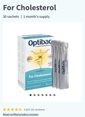 Thực phẩm bảo vệ sức khoẻ OptiBac Probiotics For Your Cholesterol (30 viên)
