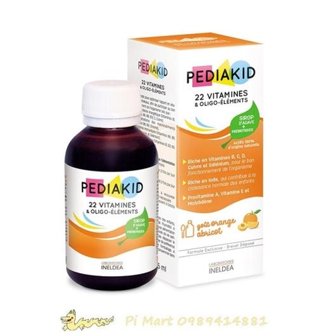 Siro Pediakid 22 Vitamines bổ sung vitamin và khoáng chất 125 ml (từ 1 tuổi)