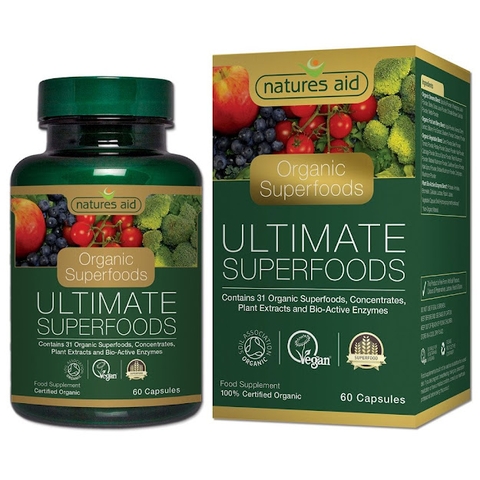 Siêu thực phẩm hữu cơ Natures Aid Organic Ultimate Superfoods (60 viên)
