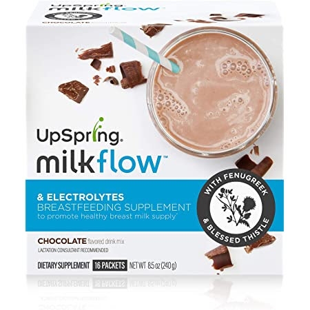 Thức uống lợi sữa vị chocolate UpSpring Milkflow + Electrolytes Breastfeeding Supplement Chocolate Drink Mix (16 gói)
