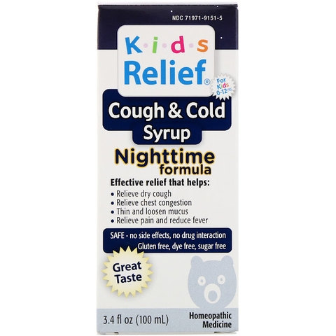 Siro cúm Kids Relief Cough & Cold cho trẻ từ 0 đến 12 tuổi - ban đêm (100ml)