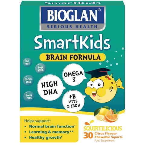Bổ sung trí não cho trẻ Bioglan Smartkids Brain Formula (30 viên)