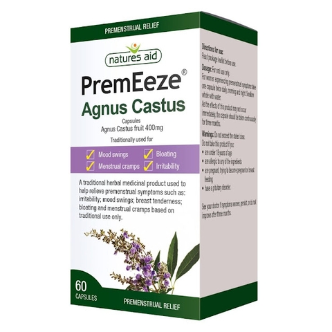 Viên uống giảm đau bụng kinh Natures Aid PremEeze(Agnus Castus) (60 viên)