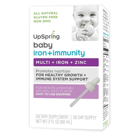 Bổ sung sắt và tăng cường miễn dịch cho bé dạng giọt UpSpring Baby Iron + Immunity (60ml)