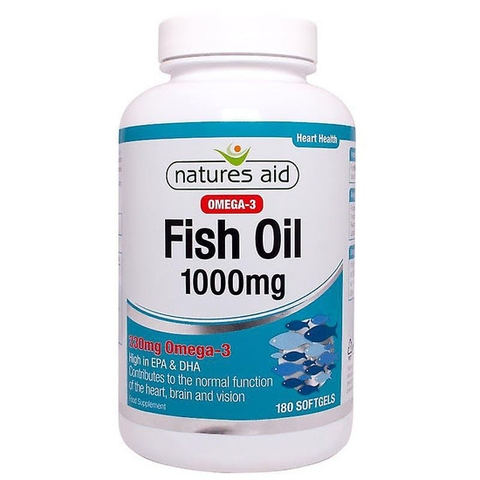 Dầu cá Natures Aid Fish Oil (180 viên)