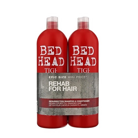 Cặp gội xả Bed Head Tigi đỏ dành cho tóc hư tổn nặng (750ml)