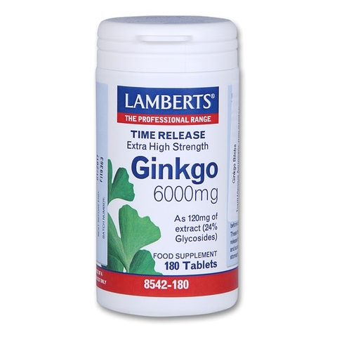 Viên uống bổ não Lamberts Ginkgo 6000mg (180 viên)