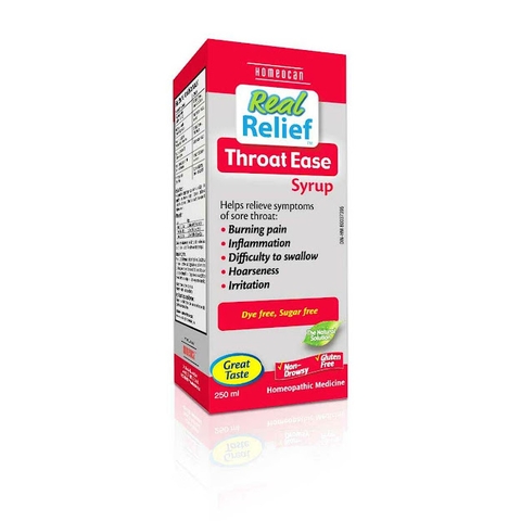 Siro ho cho người lớn Homeocan Real Relief Throat Ease (250ml)