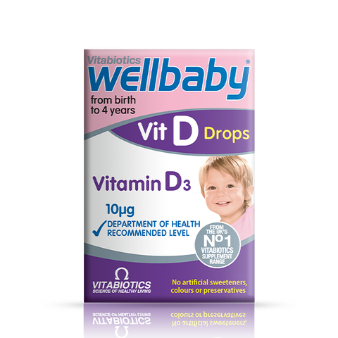 Vitamin D dạng giọt Wellbaby Vitamin D3 Drops cho trẻ sơ sinh đến 4 tuổi (30ml)