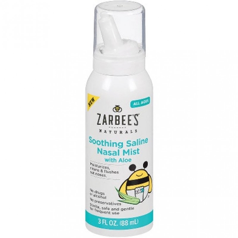 Zarbee Nasal Mist  xịt mũi soothing salin lô hội