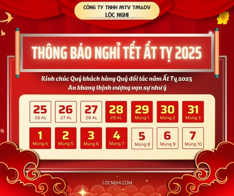 Lịch nghỉ tết Ất Tỵ 2025