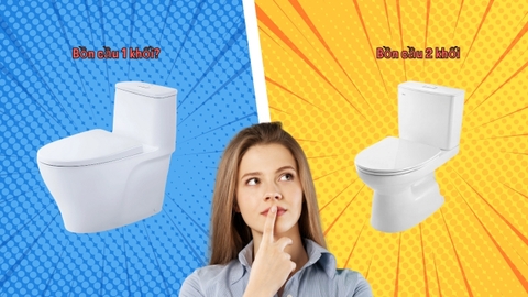 Nên chọn bồn cầu 1 khối hay bồn cầu 2 khối?