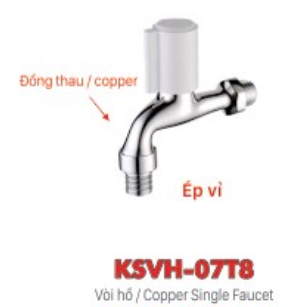 Vòi hồ nước lạnh đồng thau KSN KSVH-07T8