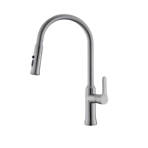 Vòi chậu rửa chén Luxta L-3219E nóng lạnh dây rút  inox 304