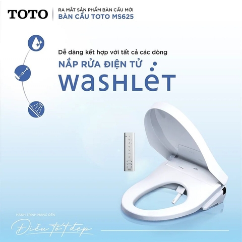 Bồn cầu 1 khối TOTO MS625DT2#XW nắp êm
