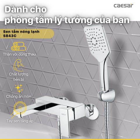 Vòi sen tắm nóng lạnh Caesar S843C