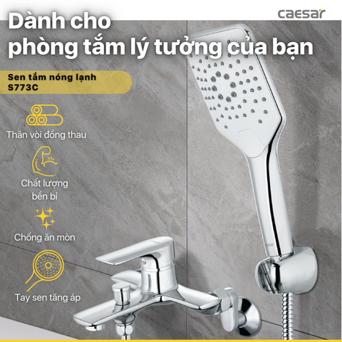 Vòi sen tắm nóng lạnh Caesar S773C