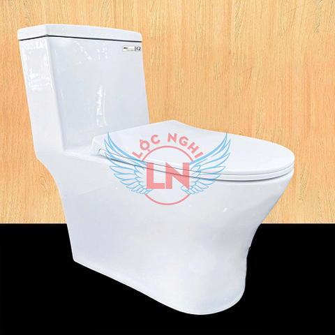 Bồn cầu 1 khối Siton S802 xả hai nhấn nắp êm
