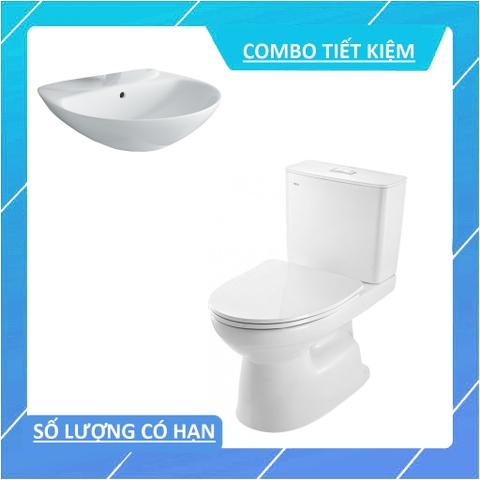 Combo bồn cầu INAX AC-514VAN + Lavabo treo tường INAX L-285V