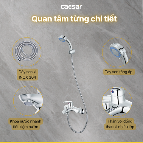 Vòi sen tắm nóng lạnh Caesar S173C