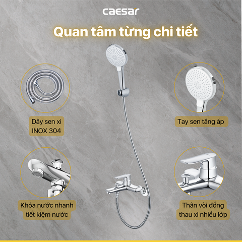 Vòi sen tắm nóng lạnh Caesar S733C