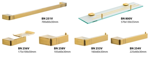 Bộ phụ kiện Inox Bao 6BN25V mạ vàng (có bán lẻ)