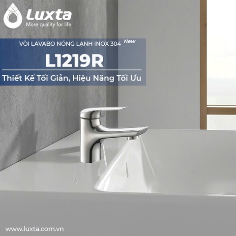 Vòi Lavabo Nóng Lạnh Luxta L1219R - Inox 304 Cao Cấp