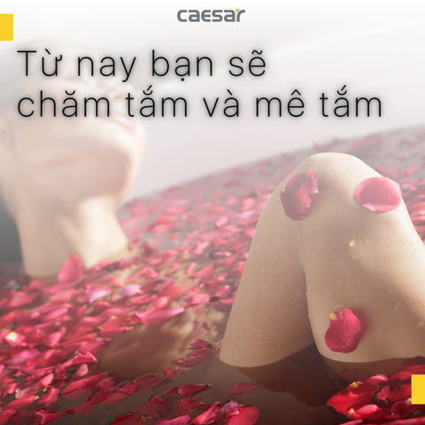 Bồn tắm dài Caesar MT0870L(R) loại chân yếm massage dài 1m7