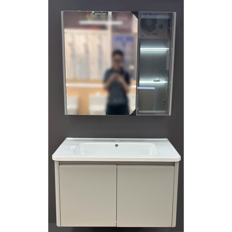 Lavabo tủ TUS733 ngang 80 cm gương hộp led