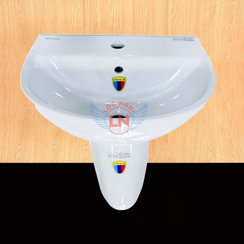 Lavabo chậu rửa mặt Capila CA223 treo tường chân ngắn