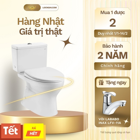 Bồn cầu 2 khối TOTO CS302DT10#W nắp êm
