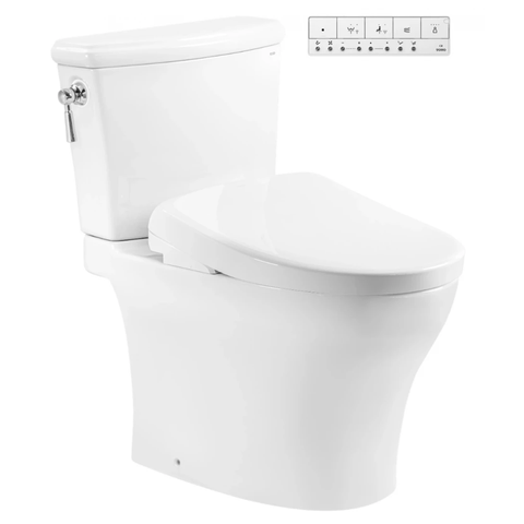 Bồn Cầu 2 Khối TOTO CS986CGW23 Nắp Rửa Washlet TCF47360GAA S7 Giấu Dây