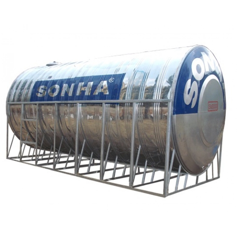 Bồn nước Inox 8000 lít ngang Sơn Hà I304 (8000l) 0.8 zem Ф1700