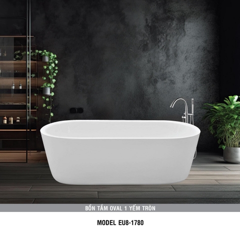 Bồn tắm Oval Euroca EU8-1780 dài 1m7 chân yếm đặt sàn