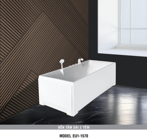 Bồn tắm dài Euroca EU1-1570 dài 1m5 chân yếm đặt sàn