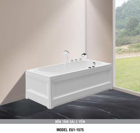 Bồn tắm dài Euroca EU1-1575 dài 1m5 chân yếm đặt sàn