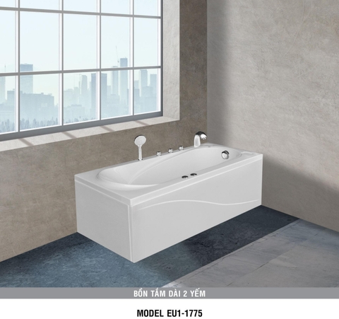 Bồn tắm dài Euroca EU1-1775 dài 1m7 chân yếm đặt sàn