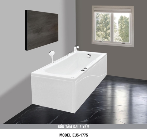 Bồn tắm dài Euroca EU5-1775 dài 1m7 chân yếm đặt sàn
