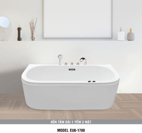 Bồn tắm Oval Euroca EU6-1780 dài 1m7 đặt sàn chân yếm