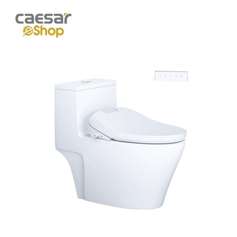 Bồn Cầu 1 khối CAESAR C1356F Nắp Rửa Điện Tử TAF610H