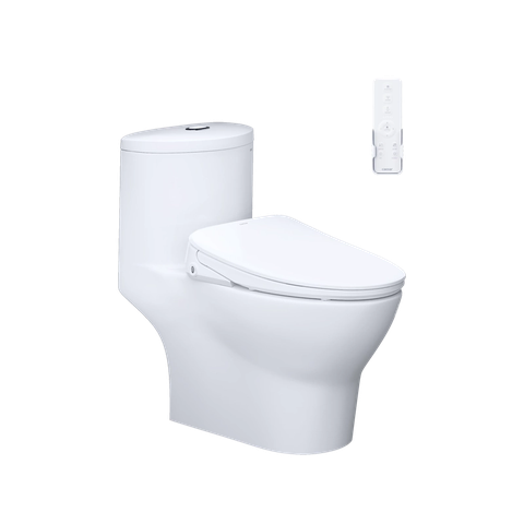 Bồn Cầu 1 khối CAESAR C1375F Nắp Rửa Điện Tử TAF710H