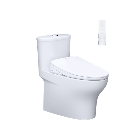 Bồn Cầu 1 khối CAESAR C1394F Nắp Rửa Điện Tử TAF710H