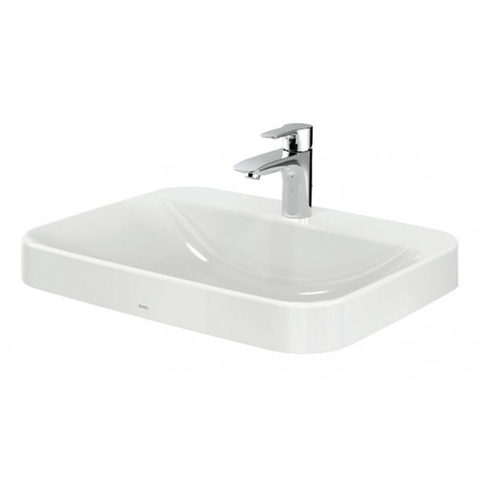 Lavabo chậu rửa mặt TOTO LT5615C#XW đặt bàn sứ chống bám bẩn