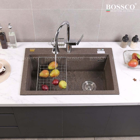 Chậu rửa chén đá BOSSCO BC-B8252NKS 1 hộc