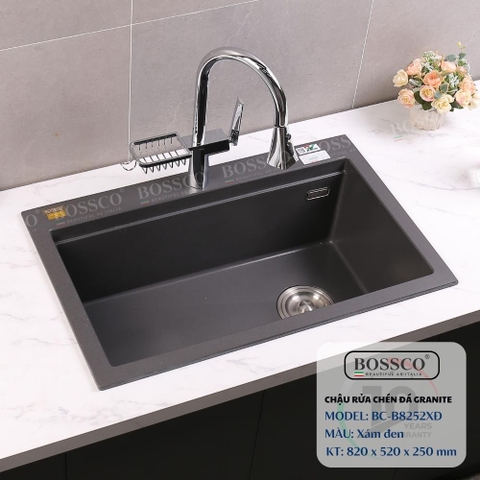 Chậu rửa chén đá BOSSCO BC-B8252XĐ 1 hộc
