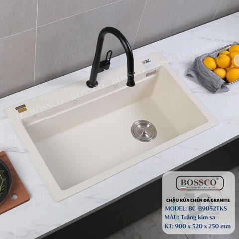 Chậu rửa chén đá BOSSCO BC-B9052TKS 1 hộc